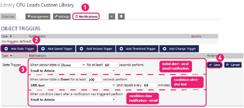 Example: setting notifications to libraries Example: setting notifications to libraries